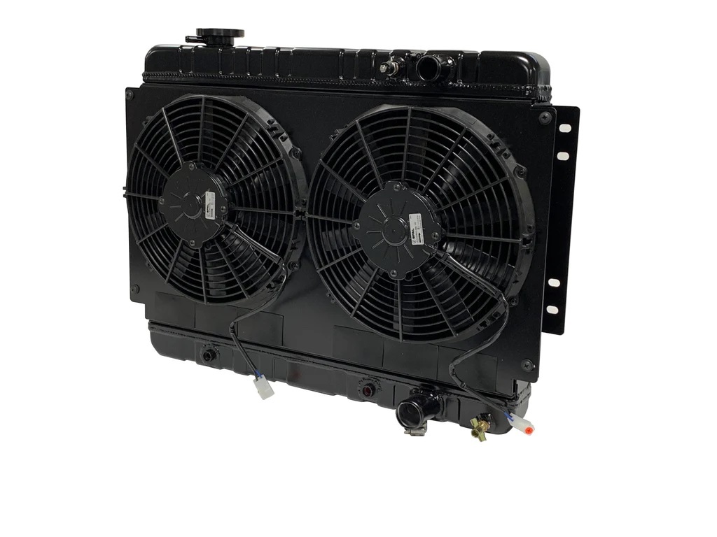 [DEW32-6239003A] Dewitts Radiator - Radiator W/Fans Chevelle 68-72 Ls Auto Trans Blk