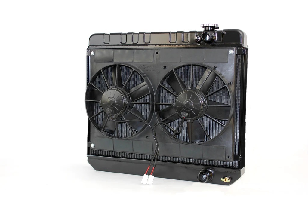 [DEW32-6239017M] Dewitts Radiator - Radiator W/Fans C-10 Trk Ls 63-66 Man Trans Blk