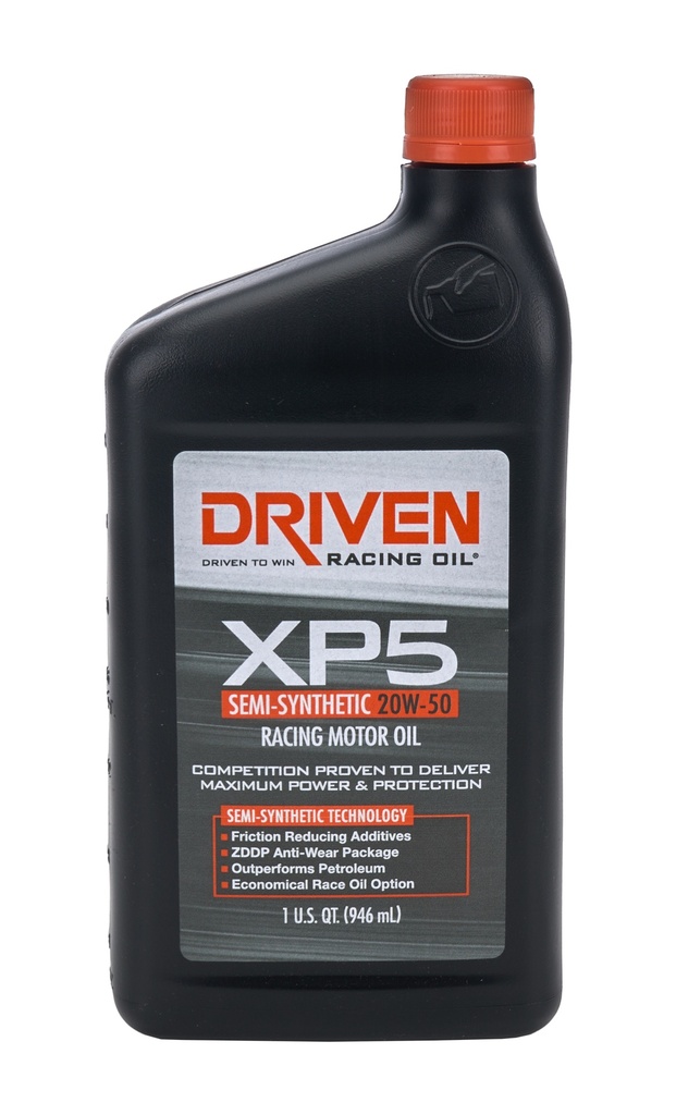 [JGP00906] Driven Racing Oil - XP5 20w50 Semi-Synthetc Oil 1 Qt Bottle