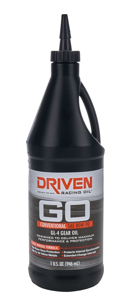 Driven Racing Oil - GL-4 Conventional 80w90 Gear Oil Quart