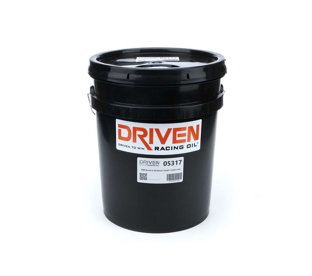 [JGP05317] Driven Racing Oil - DBR Break In Oil Diesel 15w40 5 Gallon Pail