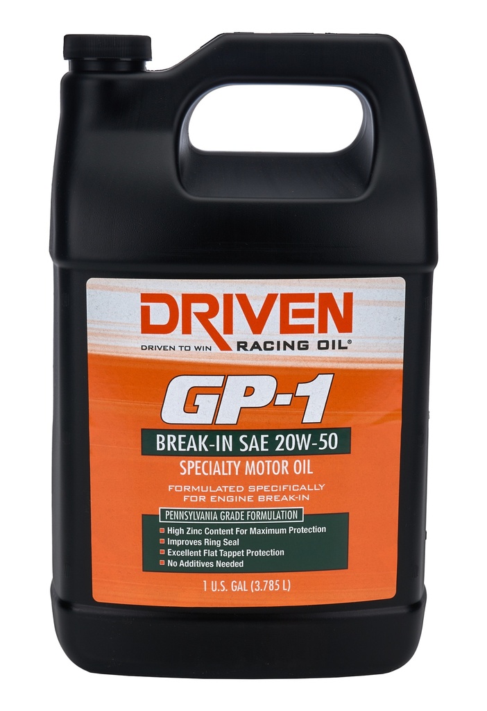 [JGP19556] Driven Racing Oil - GP-1 Conventional Break-In Oil 20w50 1 Gallon