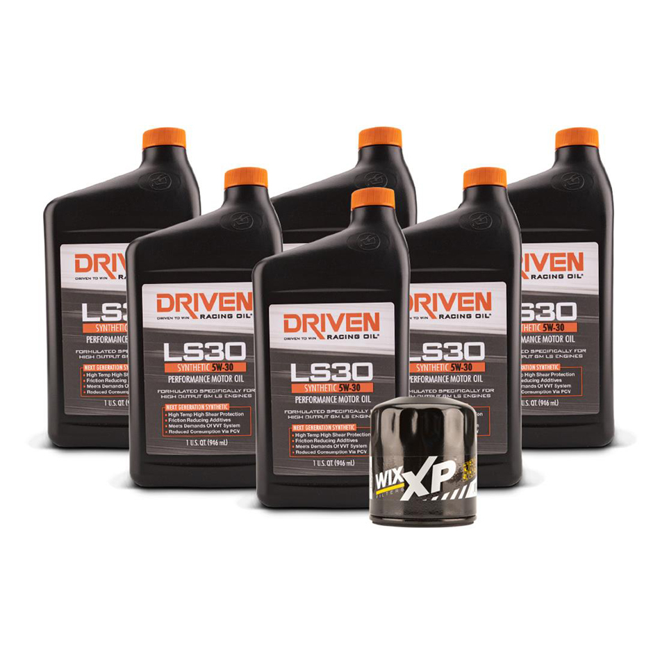 [JGP20633K] Driven Racing Oil - LS30 Oil Change Kit 97-06 LS Engines 6 Qt