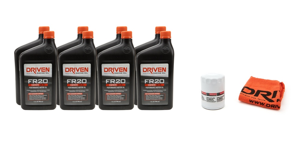 Driven Racing Oil - 5w20 Oil Change Kit 11- 15 Mustang GT 5.0L 8Qt.