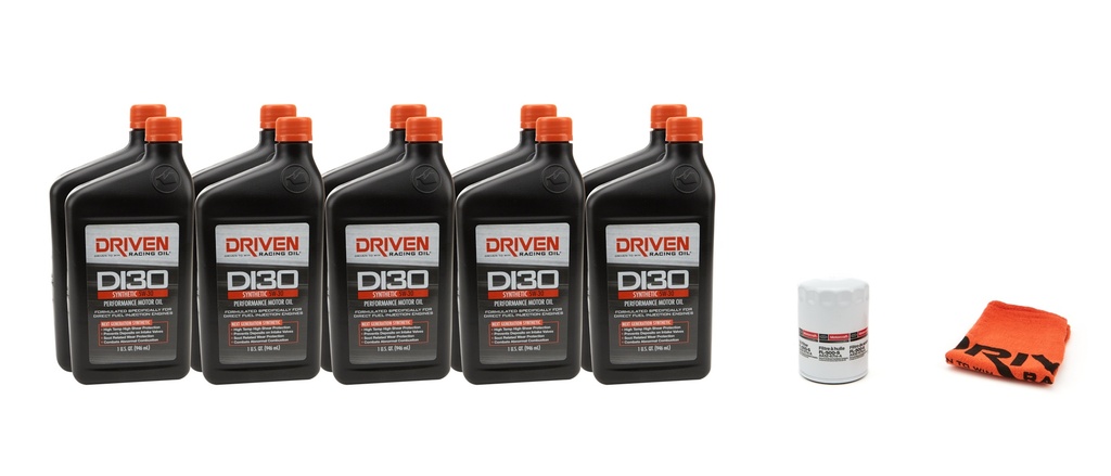 Driven Racing Oil - 5w30 Oil Change Kit 18- 22 Mustang GT 5.0L 10Qt.