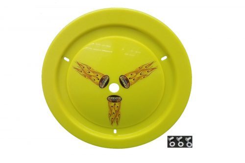 [DOM1012-D-FLO-YE] Dominator Race Products - Wheel Cover Dzus-On Fluo Yellow