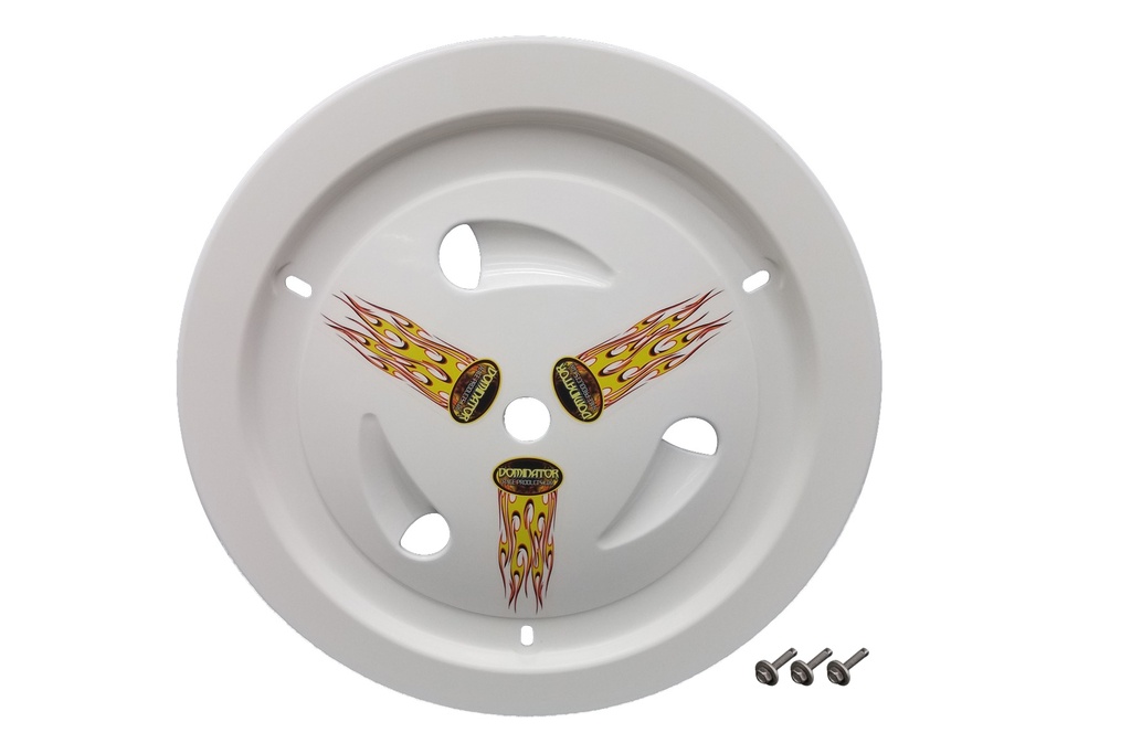 [DOM1013-B-WH] Dominator Race Products - Wheel Cover Bolt-On White