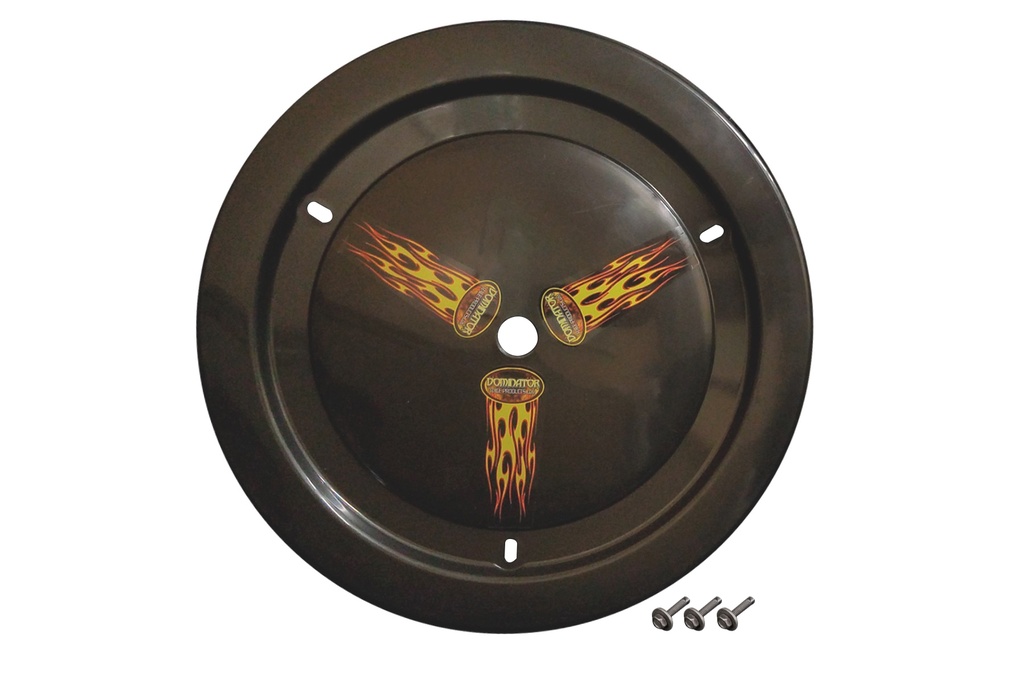 [DOM1006-B-BK] Dominator Race Products - Wheel Cover Bolt-On Black Real Style