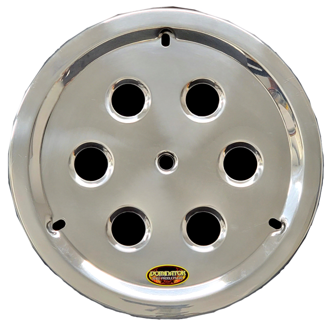 [DOM1032-B-POL] Dominator Race Products - Wheel Cover Hole Vent Alum Bolt 15in Polished