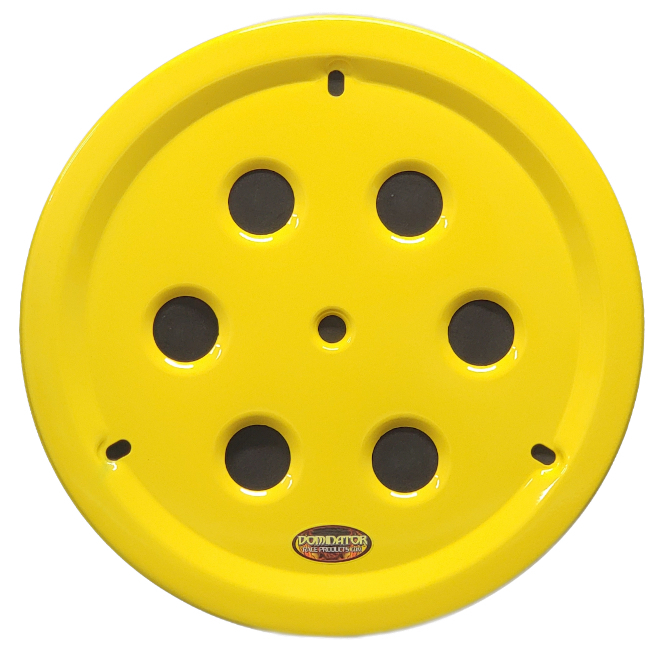 [DOM1032-B-YE] Dominator Race Products - Wheel Cover Hole Vent Alum Bolt 15in Yellow