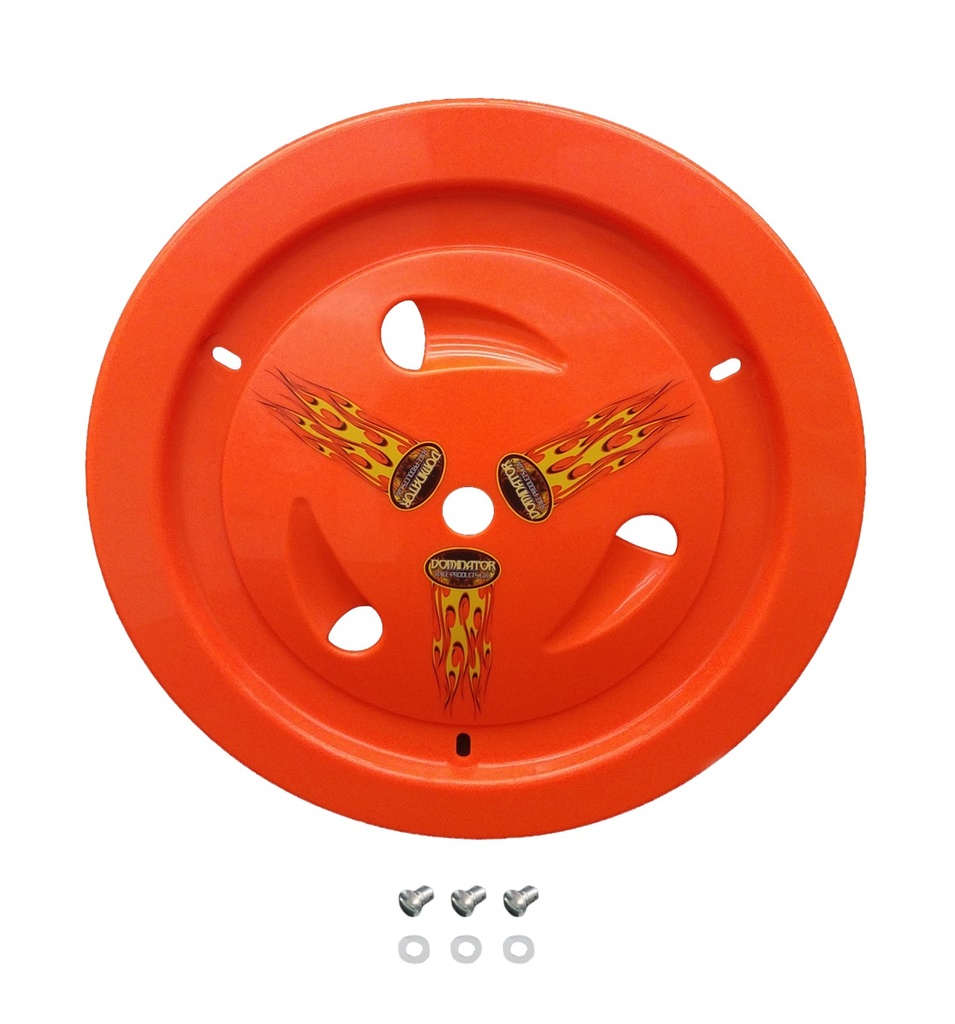 [DOM1007-D-FLO-OR] Dominator Race Products - Wheel Cover Dzus-On Fluo Orange Real Style