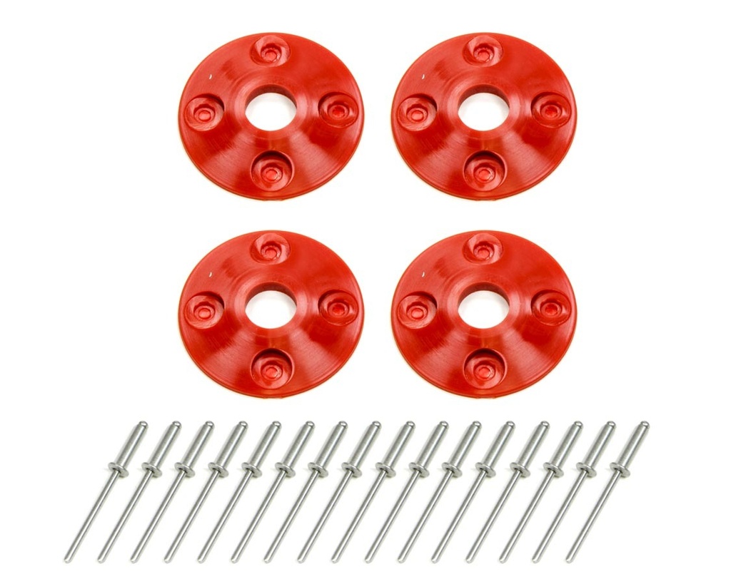 [DOM1202-RD] Dominator Race Products - Scuff Plate Plastic 4pk Red