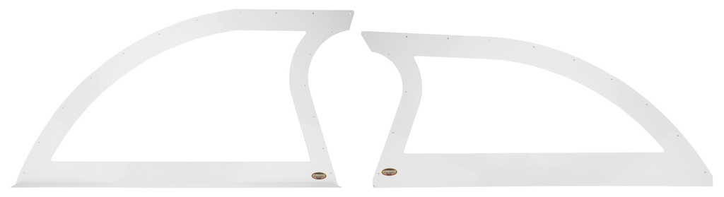[DOM805-AL-WH] Dominator Race Products - Aluminum Sails White Pair Open Style