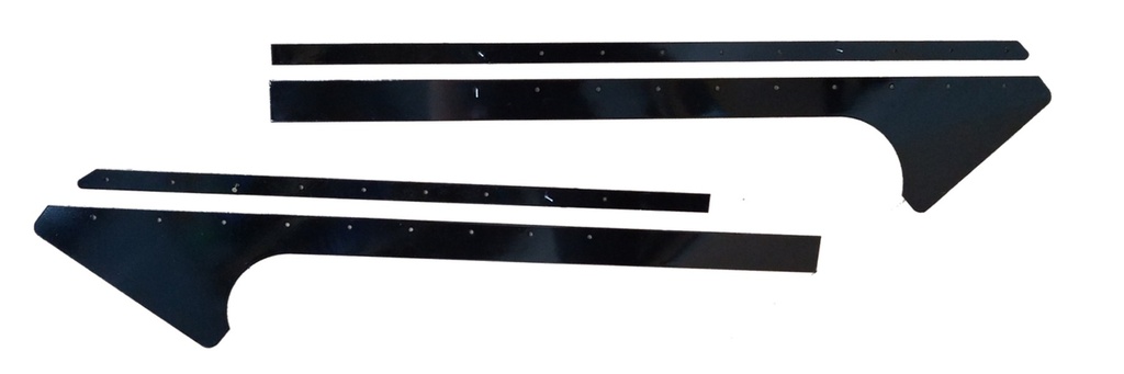 Dominator Race Products - Pillar Post Alum Black Pair Late Model