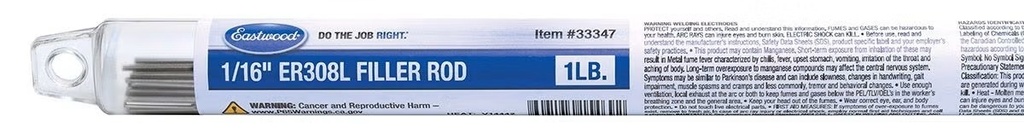 [EAS33347] Eastwood - Filler Rod Er308l 1/16 1lb