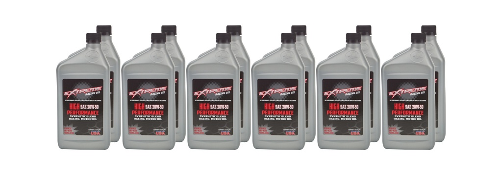 [EROHP20W50C] Extreme Racing Oil - 20W50 Synthetic Blend 12 X 1 Quart