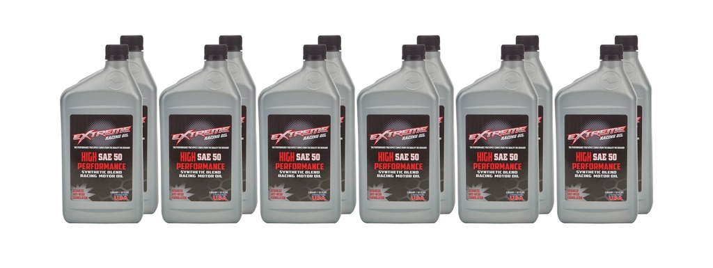 [EROHPSAE-50C] Extreme Racing Oil - SAE 50 Synthetic Blend 12 X 1 Quart
