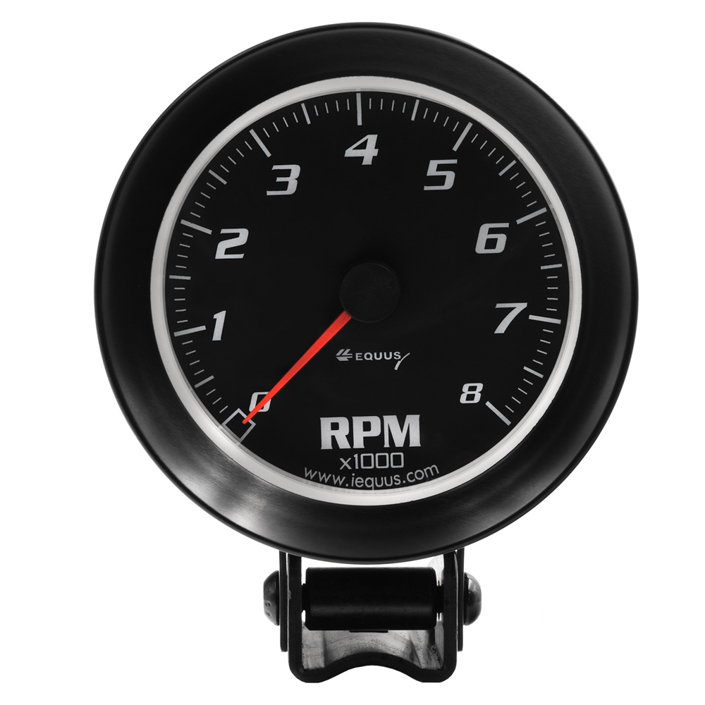[EQUE6068] Equus - 3-3/8 Dia Tachometer 8000 Rpm Black Dial