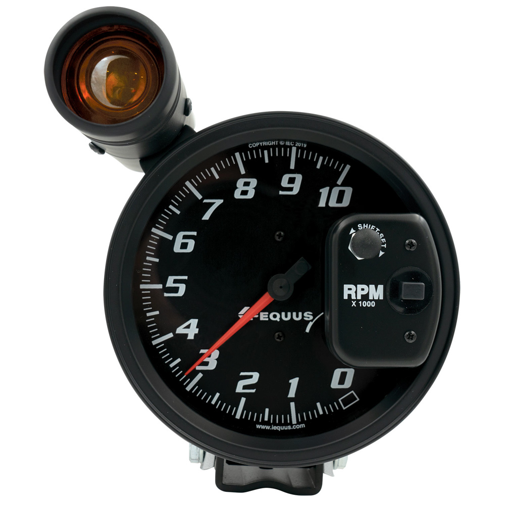 [EQUE6080] Equus - 5in Dia Tachometer 10K RPM w/Ext Shift-Lite