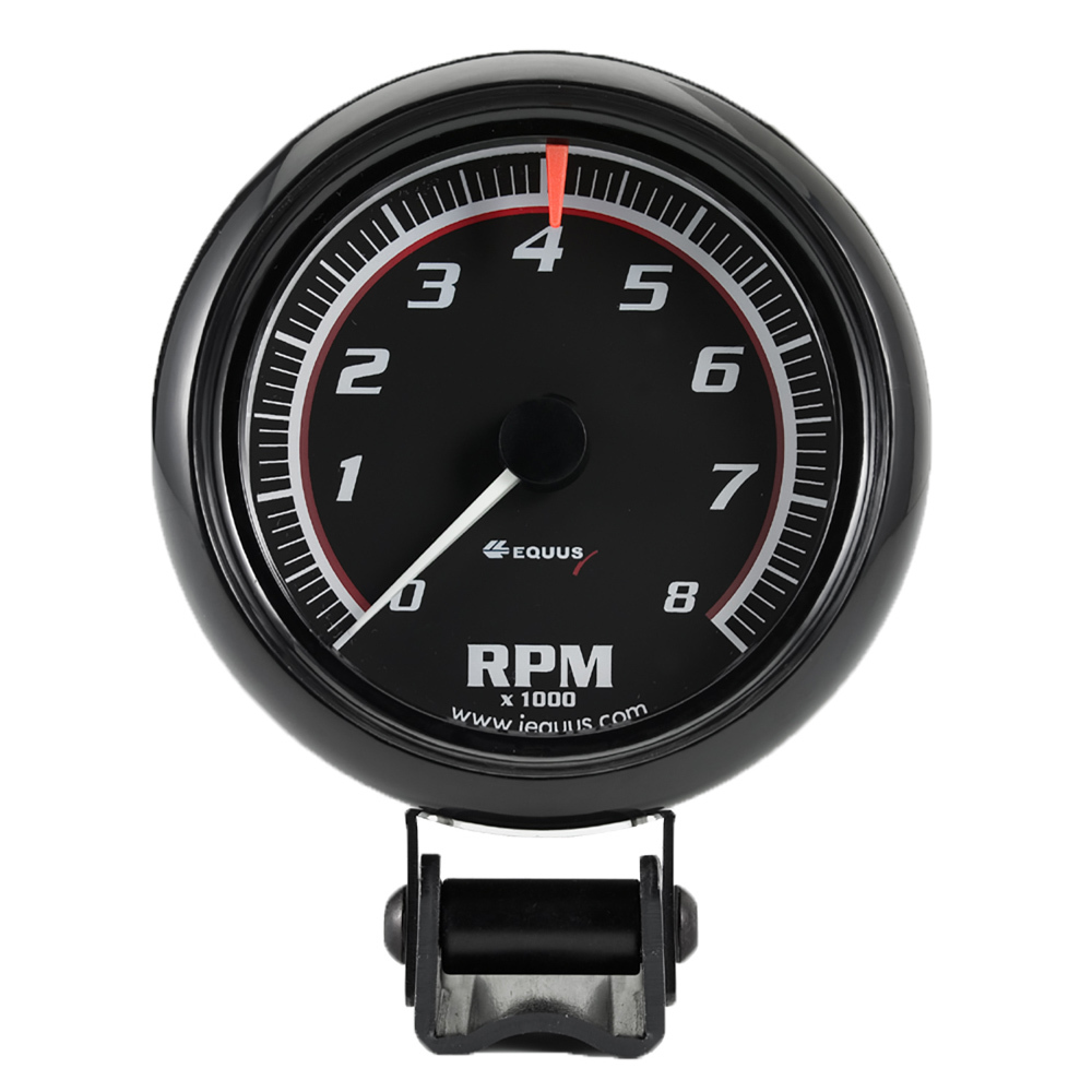 [EQUE6086] Equus - 2-1/2 Dia Tachometer 8000 Rpm Black Dial