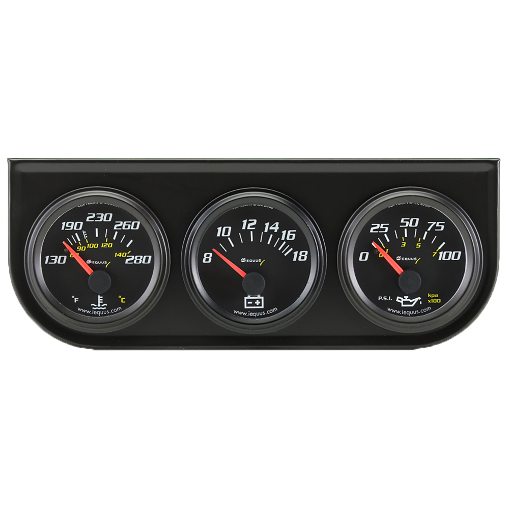 [EQUE6200] Equus - 2.0 Dia Triple Gauge Set W/Black Panel