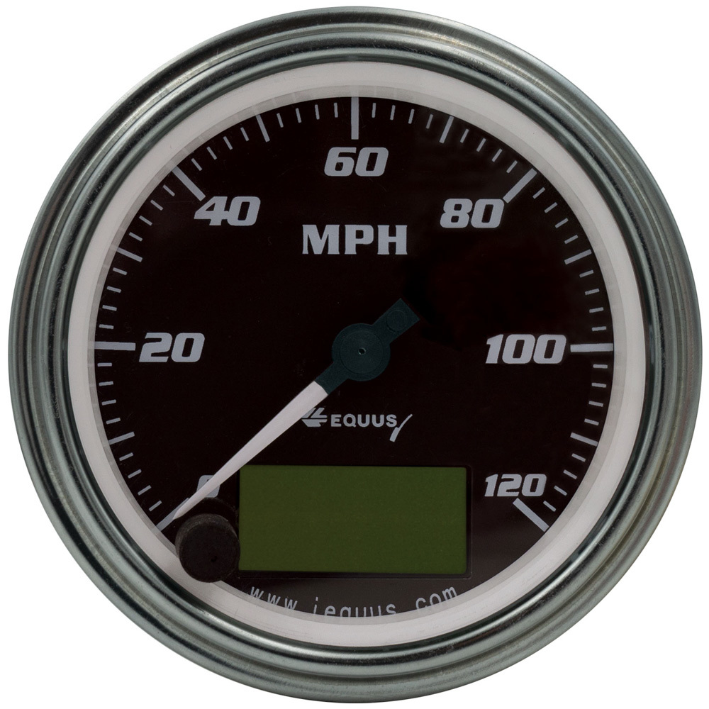 [EQUE7074] Equus - 3-3/8 Dia Speedometer 0-120 MPH Chrome Elec