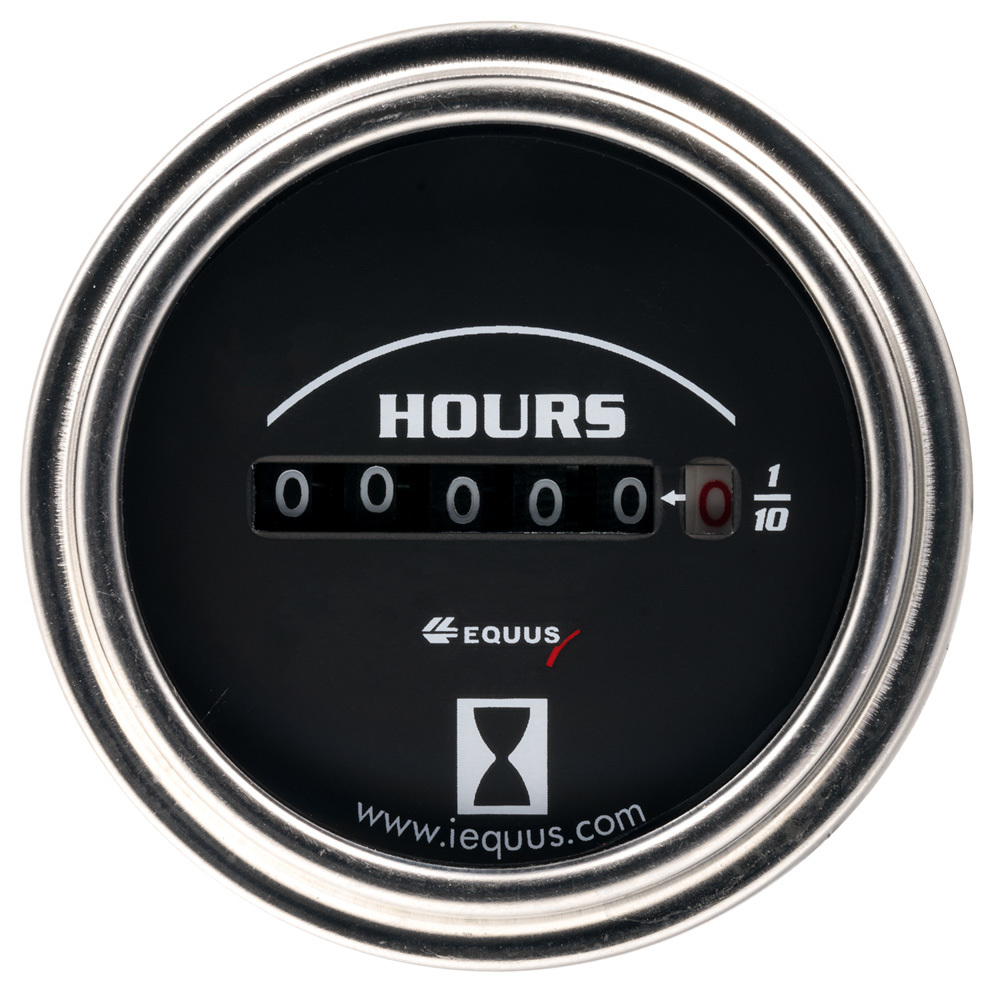 [EQUE7210] Equus - 2.0 Dia Hourmeter Gauge Chrome