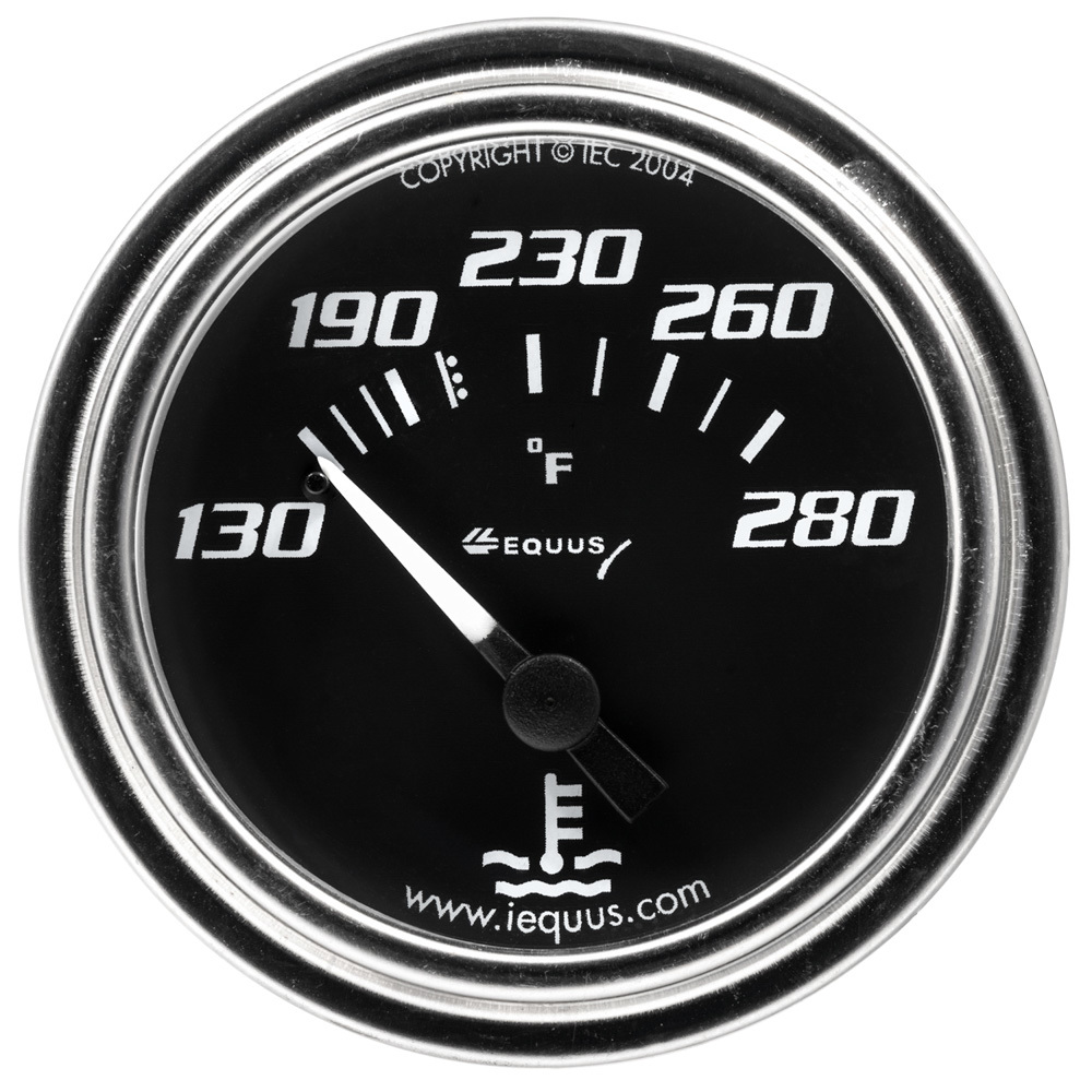 [EQUE7232] Equus - 2.0 Dia Water Temp Gauge Chrome 130-280