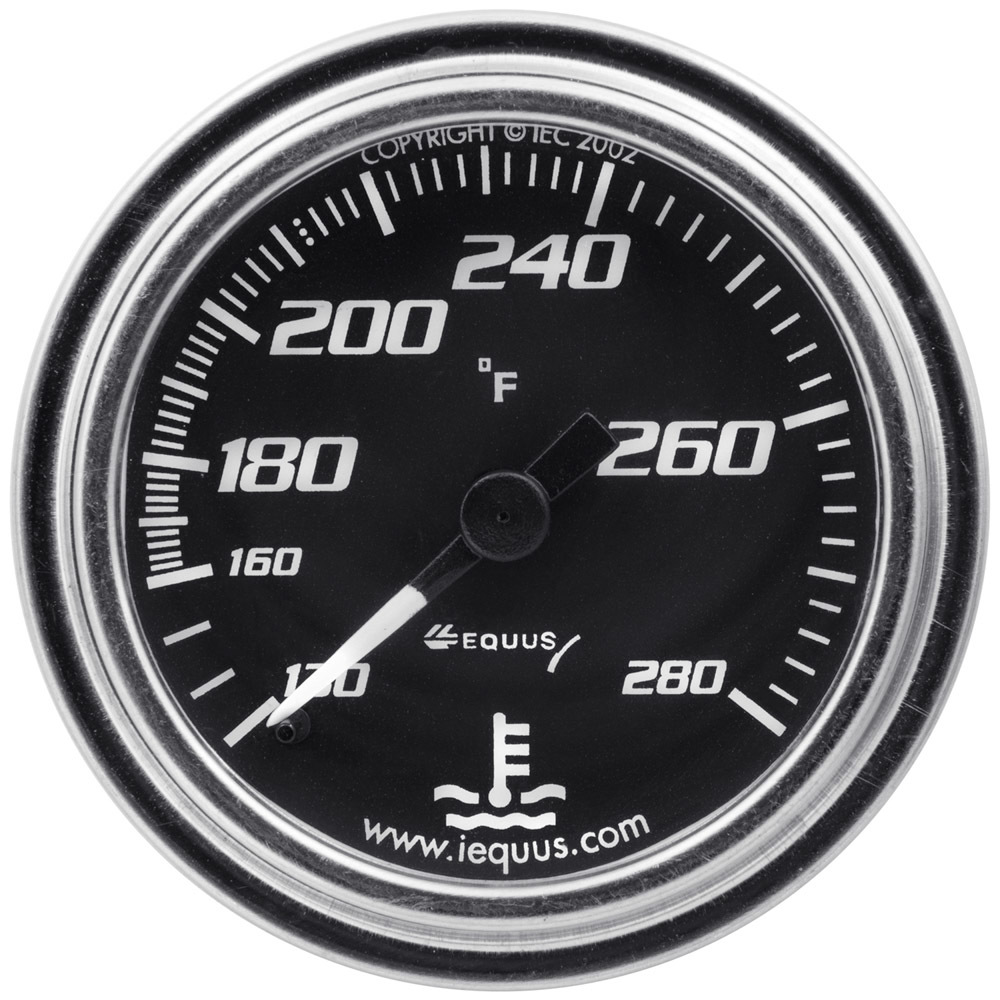 [EQUE7242] Equus - 2.0 Dia Water Temp Gauge Chrome 140-280
