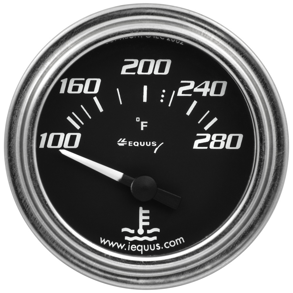 [EQUE7262] Equus - 2.0 Dia Water Temp Gauge Chrome 100-280