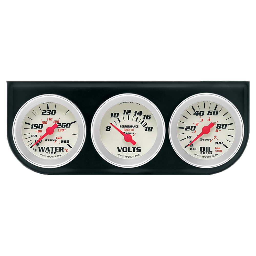 [EQUE8200] Equus - 2.0 Dia Triple Gauge Set W/Black Panel