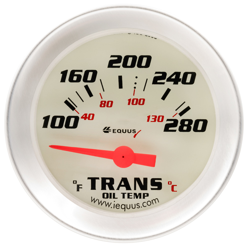 [EQUE8241] Equus - 2.0 Dia Trans Temp Gauge Silver 100-280