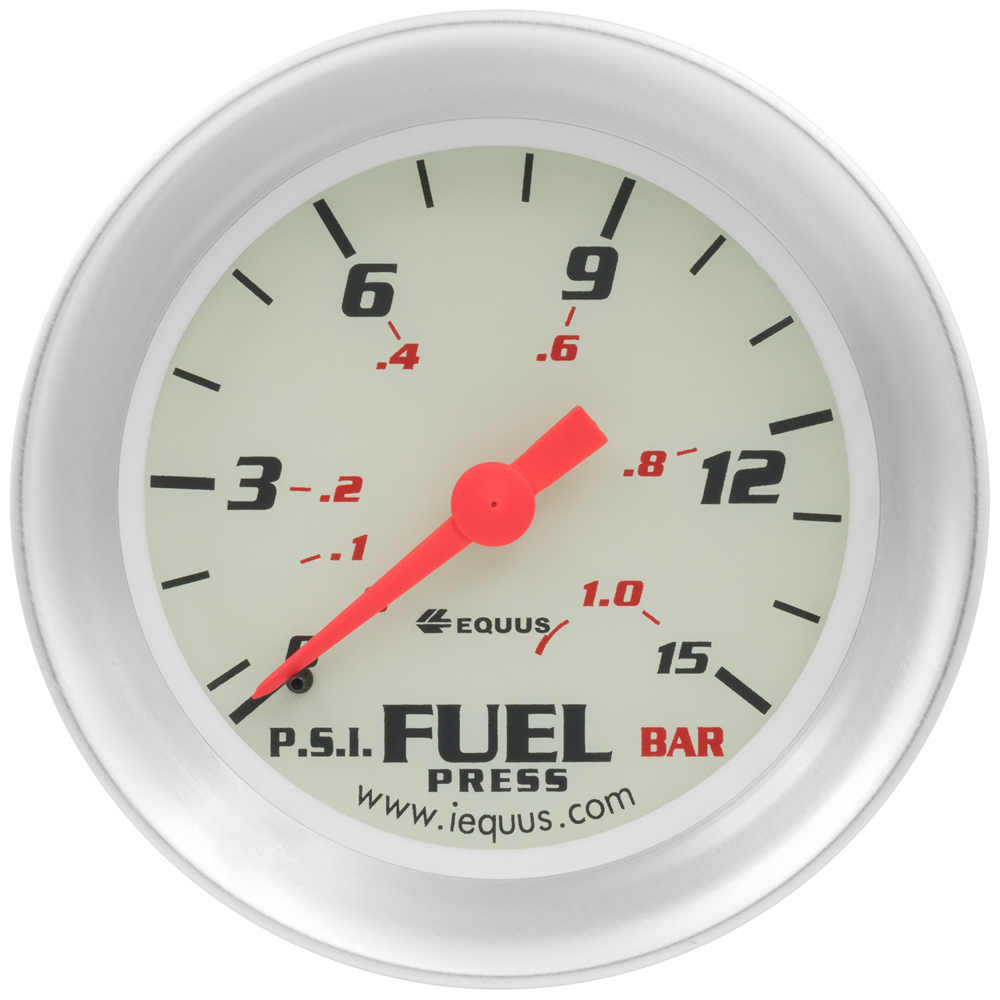 [EQUE8434] Equus - 2-5/8 Dia Fuel Pressure Gauge 0-15 Psi
