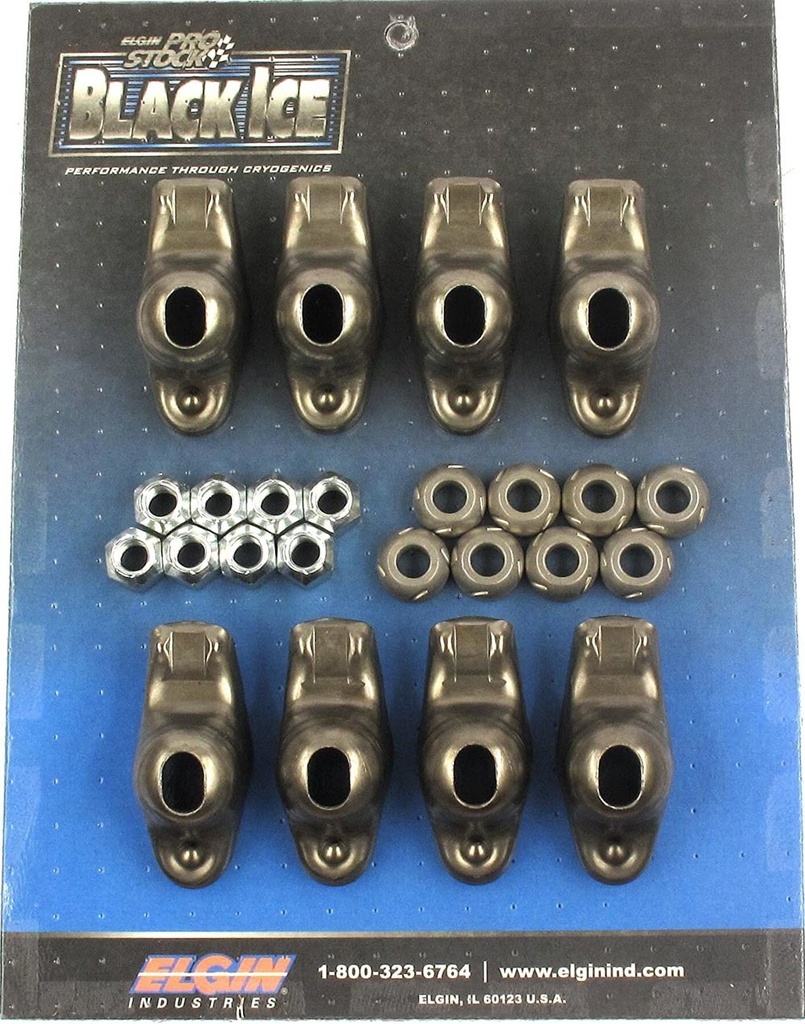 [ELGICE410738] Elgin - SBC Black Ice Rocker Arm Kit 1.6 Ratio (8pk)
