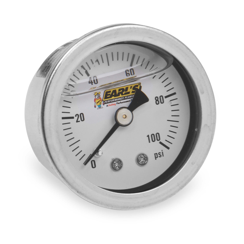 [EAR100187ERL] Earls - Pressure Gauge 100psi Liquid Filled