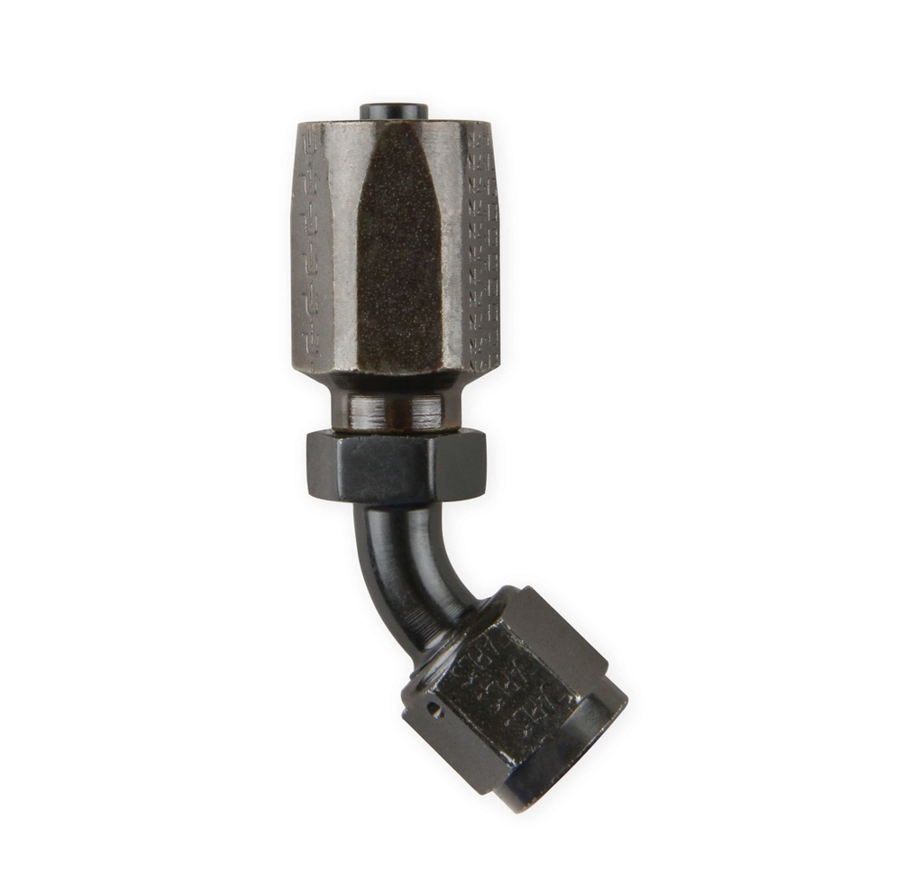 [EAR154606ERL] Earls - 6an 45-Deg Steel Hose End - Black Chromate