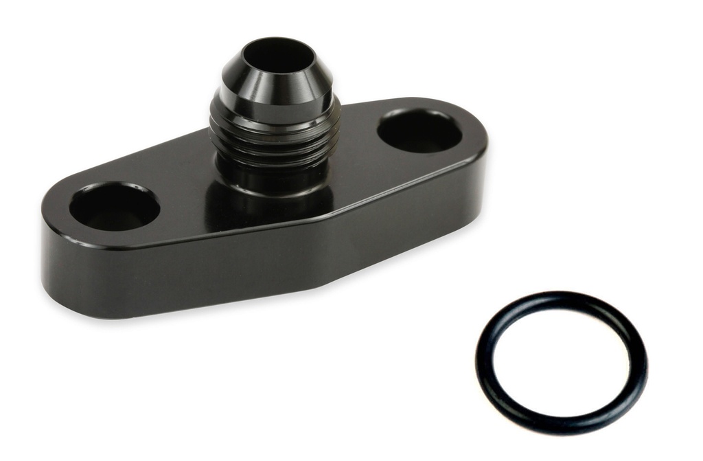 Earls - Turbo Oil Drain Back Flange 6an - Black