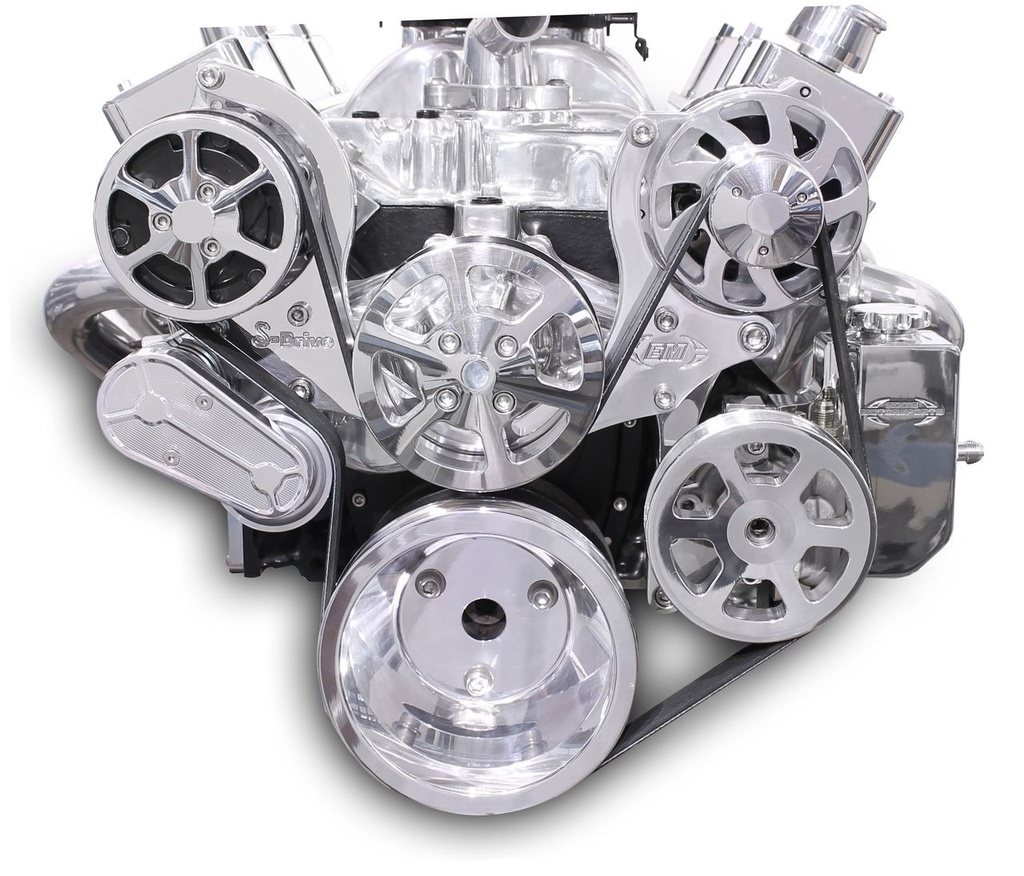 [EDDMS107-55BP] Eddie Motorsports - Serperntine Pulley Kit Small Block Chevy