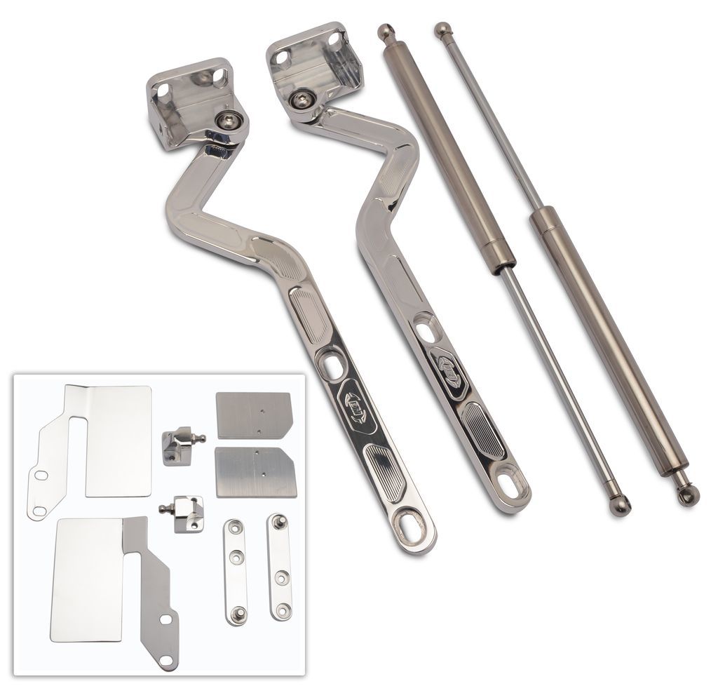 [EDDMS149-28P] Eddie Motorsports - Billet Hood Hinges Polished