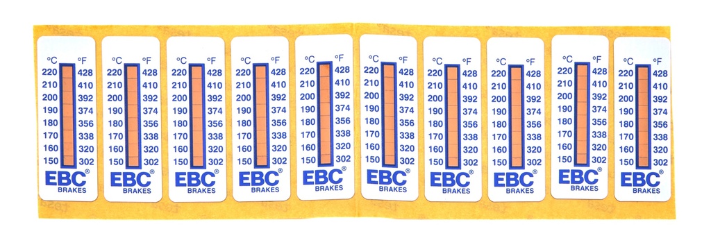 [EBCTS001] EBC Brakes Usa Inc - Tempature Decal Caliper 8 Level 10pk