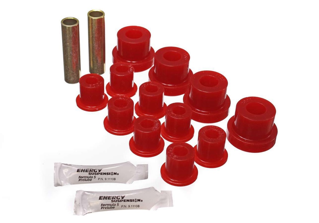 [ENE2-2102R] Energy Suspension - 76-86 Cj Frt Sprng Bush Red