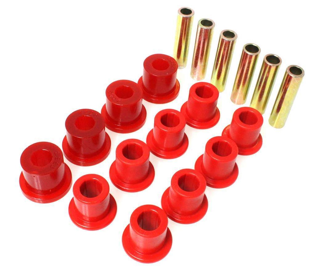 [ENE2-2107R] Energy Suspension - 87-94 Cj Frt & Rr Sprng Bush Set Red