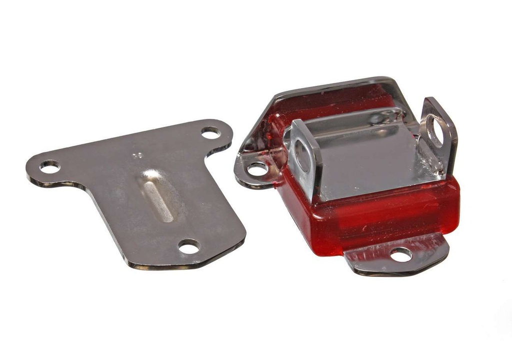 [ENE3-1115R] Energy Suspension - 58-72 Chevy Chrome Motor Mount W/ Red Pad