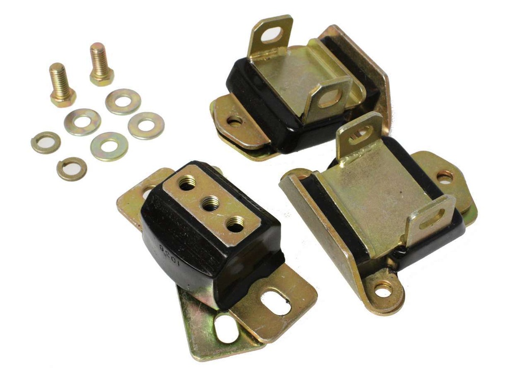 [ENE3-1120G] Energy Suspension - SBC Motor & Trans Mount Kit Zinc Finish Black
