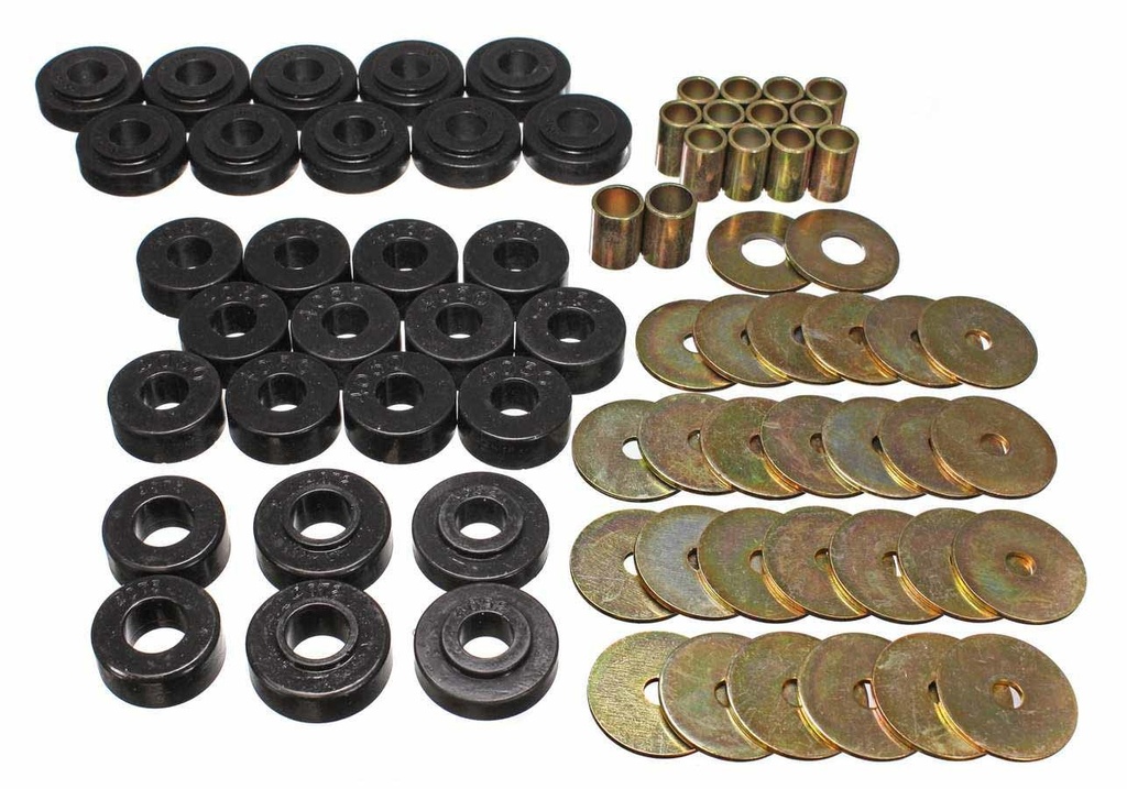 [ENE3-4111G] Energy Suspension - 65-67 Chevy Body Mounts Black