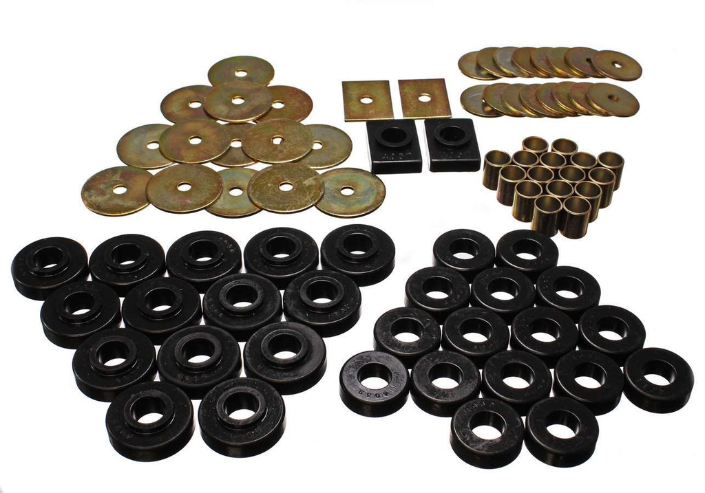 [ENE3-4120G] Energy Suspension - 55-57 Chevy Body Mounts Black (2 Door Hard Top)
