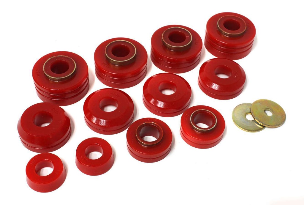 [ENE4-4104R] Energy Suspension - Ford Body Mounts - Red
