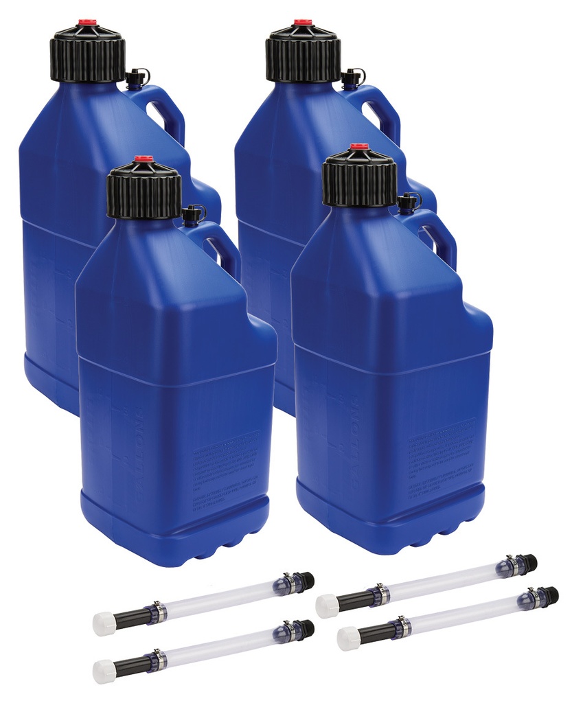 Allstar Performance - Utility Jug 5 Gal w/ Filler Hose Blue 4pk