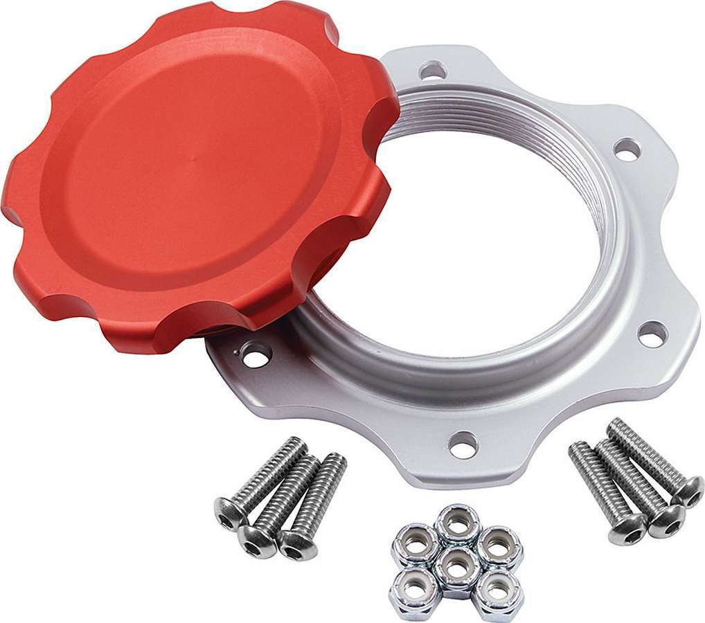 Allstar Performance - Fuel Cell Cap And Bung Jaz 6-Bolt Red