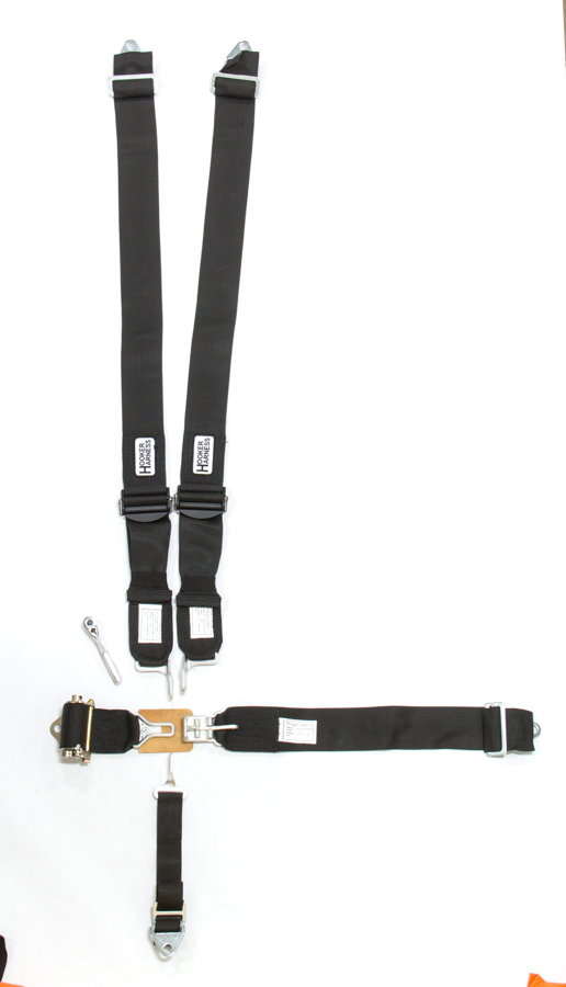 [HRH51010] Hooker Harness - 5-Pt Harness Alum. Ll Ratchet Adj Black